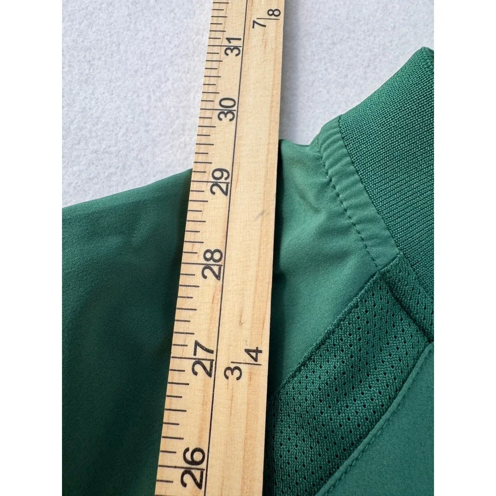 Adidas Men's Large Green 1/4 Zip Short Sleeve Golf Training Pullover